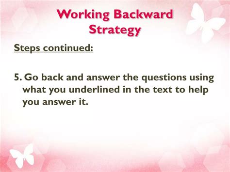 Image result for Work Backward Math Strategy