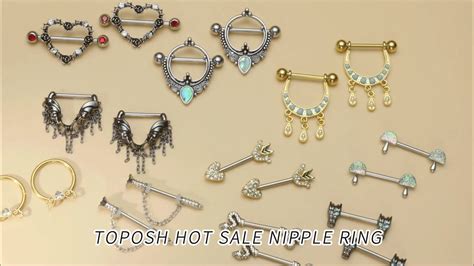 More Than 1000 Designs Stainless Steel Titanium Nipple Piercing Body Jewelry Non Piercing Sexy ...