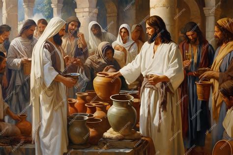 Jesus Christ turns water into wine Religion Bible History During a ...
