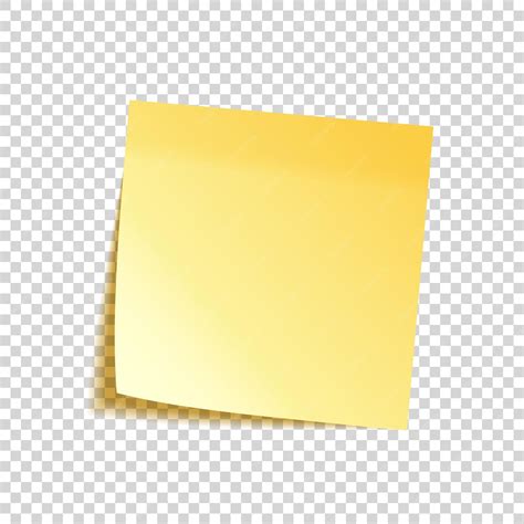 Premium Vector | Realistic sticky note with shadow yellow paper message ...