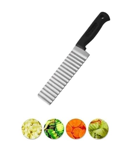 FLOXIT Stainless Steel Potato Cutter, Crinkle Choppers French Fries ...