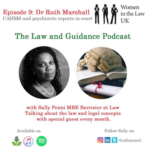 Listen to Dr Ruth Marshall on Law and Guidance | Dr. Sally Penni MBE ...