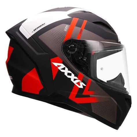 Axxis Segment Leders Matt Black Grey Red Motorcycle Helmet ...