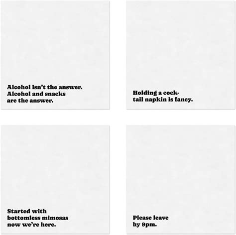 Amazon.com | Snarky Party Cocktail Napkins / 48 Hilarious Napkins / 4 ...