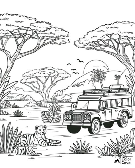 14 Safari Coloring Pages – The Color Cove