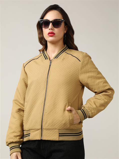 Buy Women's Varsity Collar Self-Design Jacket By Fort Collins Online in ...