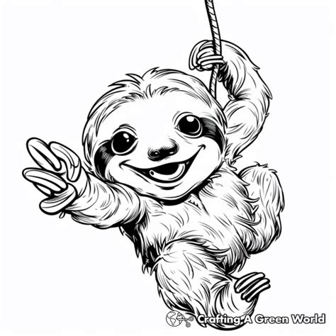 Baby Sloth Coloring Pages - Free & Printable!