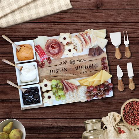 11 Piece Charcuterie Board Set, Marble Charcuterie Serving Board ...