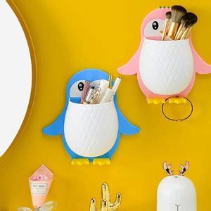 FGG Wall Mounted Penguin Design Toothpaste Holder Unique Toothbrush ...