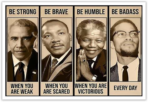 Amazon.com: Barack Obama, Martin Luther King Jr, Nelson Mandela, Malcolm X Inspirational Quotes ...