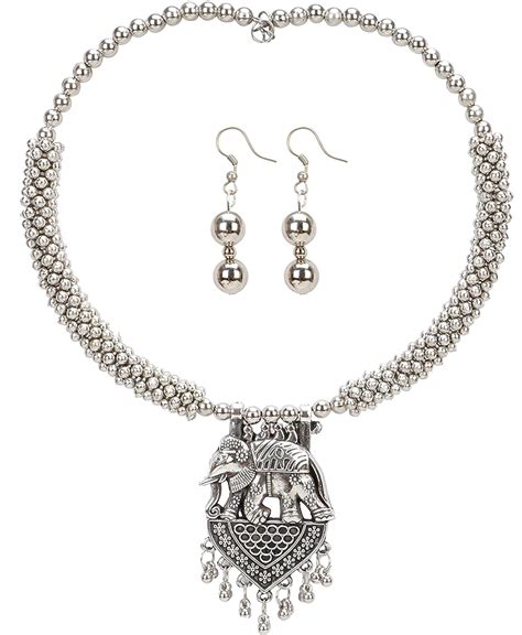 Buy Maa Maya International Fashion Rajasthani Oxidized Necklace Set ...