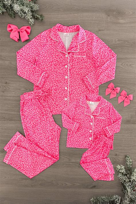 Mom & Me - Pink Cheetah Print Pajamas | Sparkle In Pink