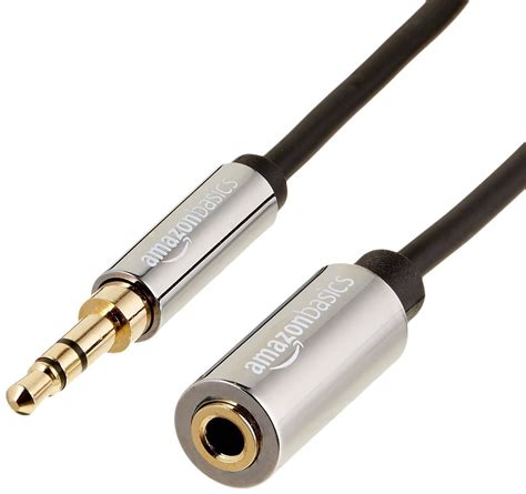 Amazon Basics 3.5mm Aux Jack Audio Extension Cable, Male to Female ...