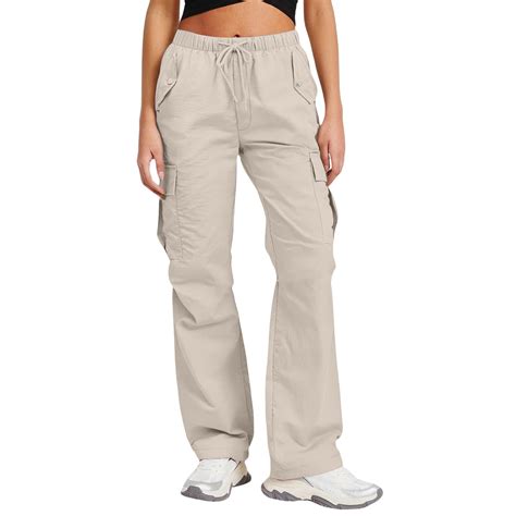 Olyvenn Cargo Pants Women Lightweight Waterproof High Waisted Hiking ...