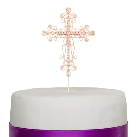 Ella Celebration Cross Cake Topper Religious Wedding Baptism ...
