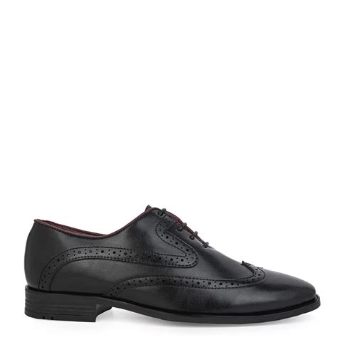 Men Solid Leather Formal Oxford Shoes