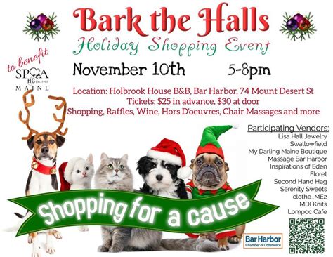Bark the Halls Holiday Shopping Event, Holbrook House Bed and Breakfast ...