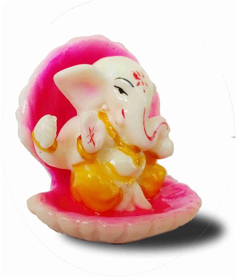 EthnicAlive Idol Ganesh Jee Marble Red Ship Religious Gift Vastu ...
