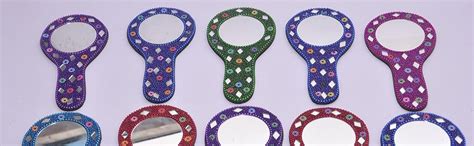 SM Creations Decorative Markup Mirror | Wood Multicolor Decorative Hand ...