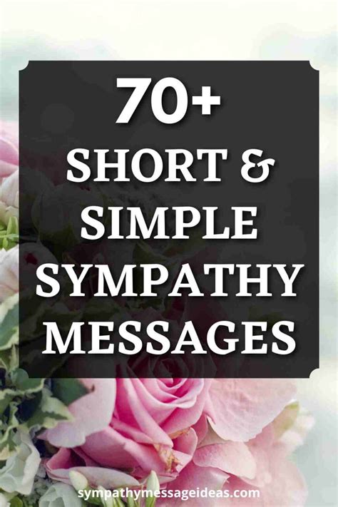 70 very short and simple sympathy messages – Artofit