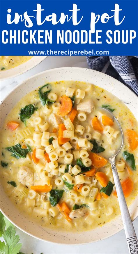 Creamy instant pot chicken noodle soup – Artofit