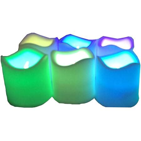 atorakushon LED Smokeless Pack of 6 Flameless Coloring LED Tealight t ...