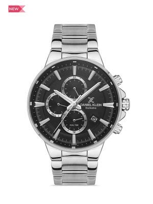 Buy Daniel Klein Exclusive Exclusive Men Gun Black - Emboss Dial with ...