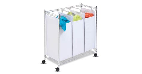 Honey-Can-Do SRT-01157 Rolling Urban Laundry Sorter with Three ...
