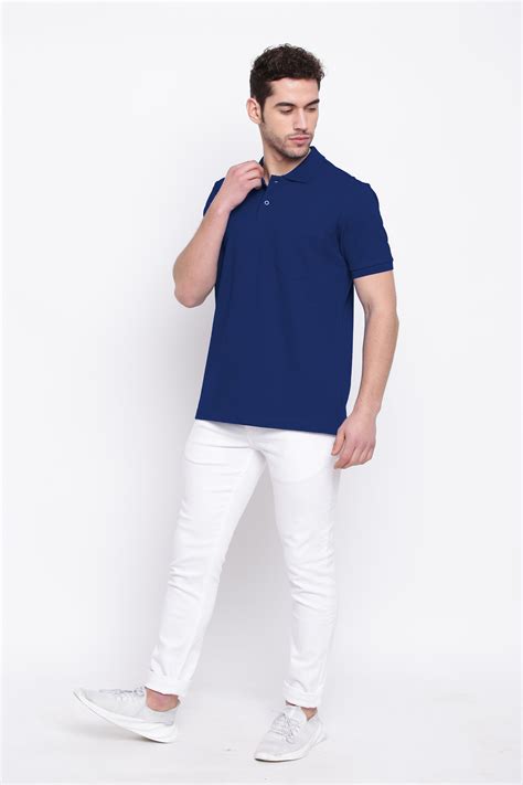 Poomer Polo Collar T-Shirt - Royal Blue – Poomer Clothing Company