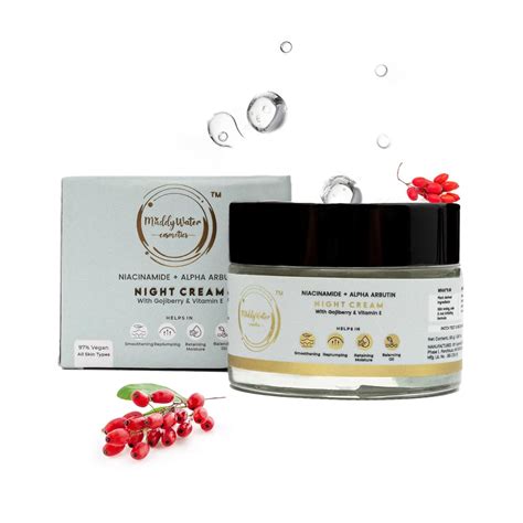 Muddy Water Night Cream for Men & Women, Enriched With Niacinamide ...