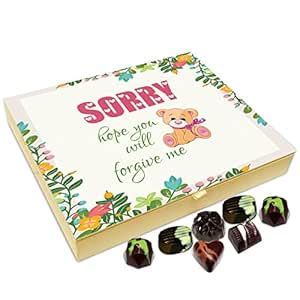 Chocholik Gift Box - Hope You Will Forgive Me Chocolate Box - 20pc ...