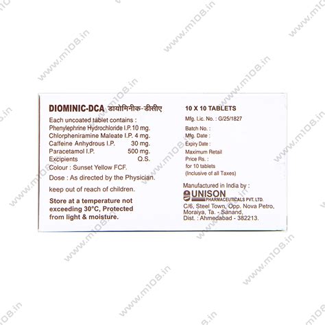 Product DIOMINIC DCA TAB - 10 TAB | M108
