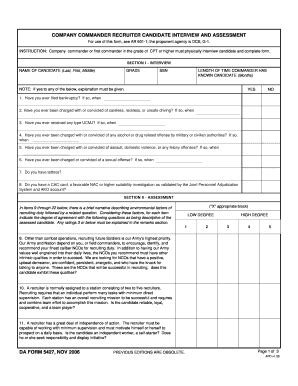 Da Form 5427 - Fill and Sign Printable Template Online