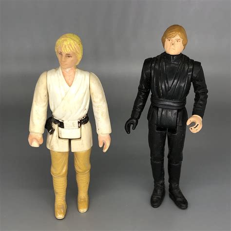 Vintage Kenner Star Wars Luke Skywalker Action Figures Farmboy & Jedi ...