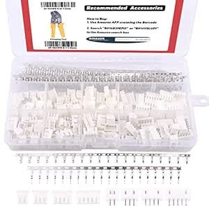 560pcs 2.54 mm 2/3/4/5 Pin Case and Pin Head Connector Adaptor Male ...