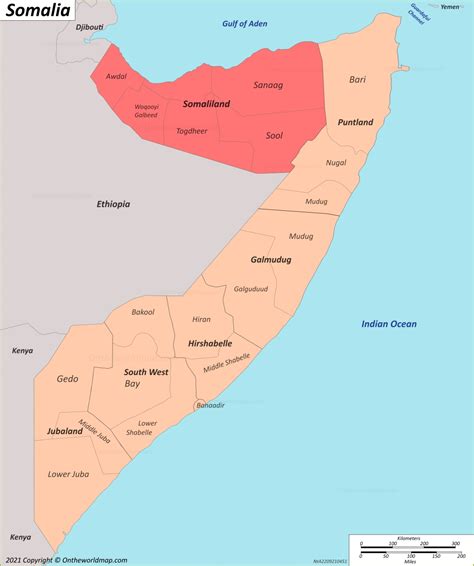 Somalia On World Map