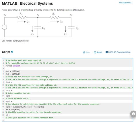 Image result for MATLAB Electrical Circuit