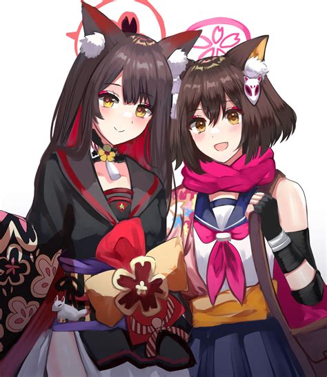 izuna and wakamo (blue archive) drawn by blue_sealad | Danbooru