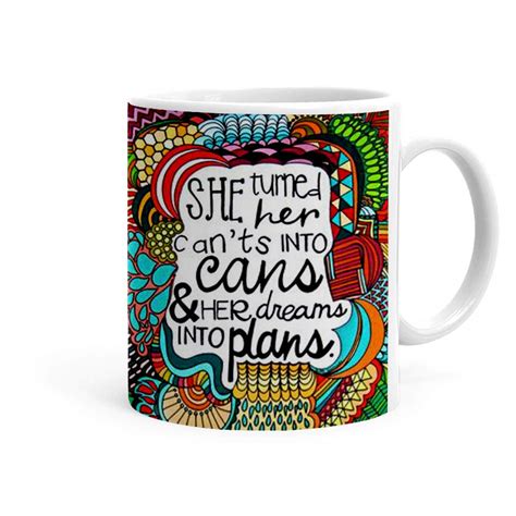Buy Khakee Dreams Into Plans Theme Printed Ceramic Coffee Mug (325 Ml ...