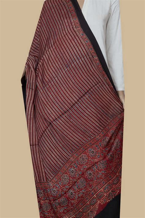 Modal Dupatta - Buy Block Printed Modal Silk Dupattas Online in India ...