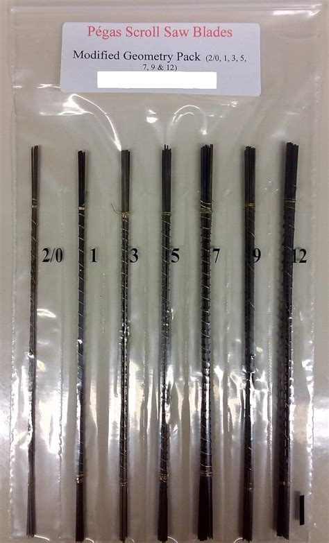 7 Dozen Pegas Modified Geometry Pinless Scroll Saw Blades Variety Intro ...