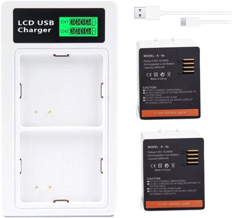 Amazon.com: 2-Pack Rechargeable Battery and Dual Battery Charge Station ...