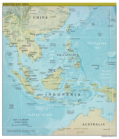 Large Map Of Southeast Asia Southeast Asia | Map, Islands, Countries,