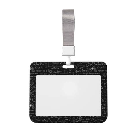 Qekee Chemistry Formulas 3 Print Card Badge Holder,Clear Name Tag ID Card Protector,Name Card ...