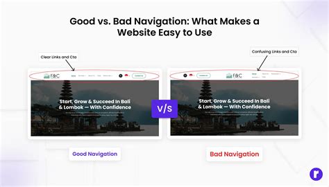 Image result for Good and Bad Navigation Design Example