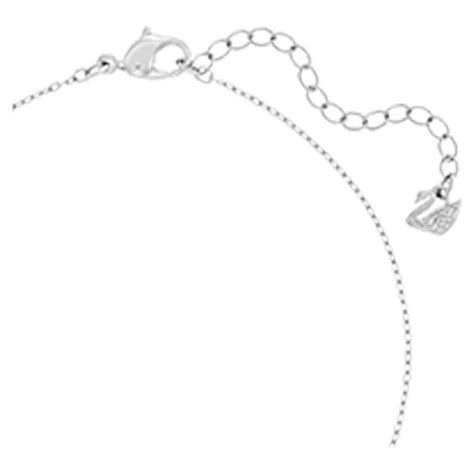 Stilla Attract set, Heart, White, Rhodium plated | Swarovski