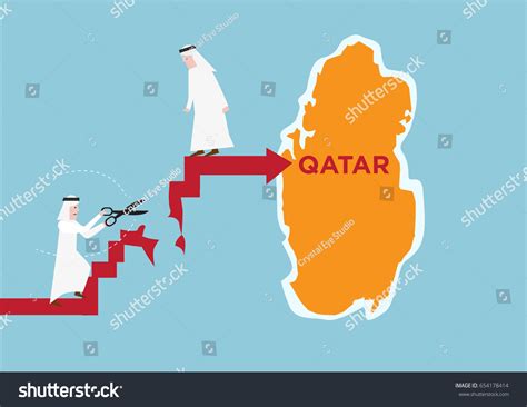 Concept Arab Neighbors Qatar Cutting Ties Stock Vector (Royalty Free) 654178414 | Shutterstock