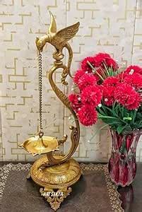 Buy ARTSIKIA Brass Parrot Design Hanging Bird Peacock Diya Oil Wick ...