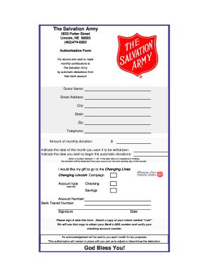 Monthly Donation Form.pdf - Usc Salvationarmy - Fill and Sign Printable ...