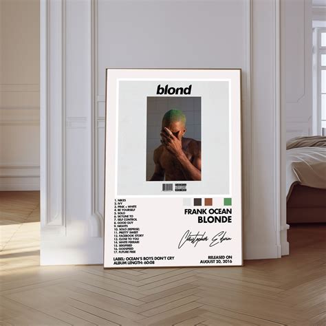 Frank Ocean / Blonde Album Cover Poster / Blond Custom Poster, Home ...